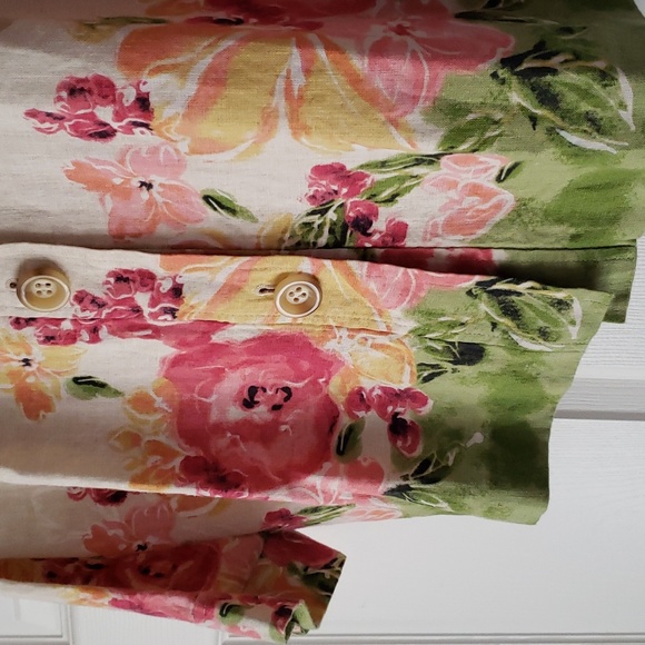 JM COLLECTION Linen Blouse Jacket - Picture 2 of 11